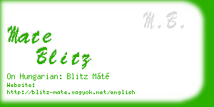 mate blitz business card